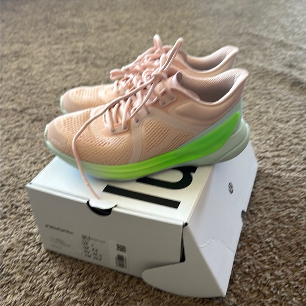 Women's Pink and Green Athletic Shoes
